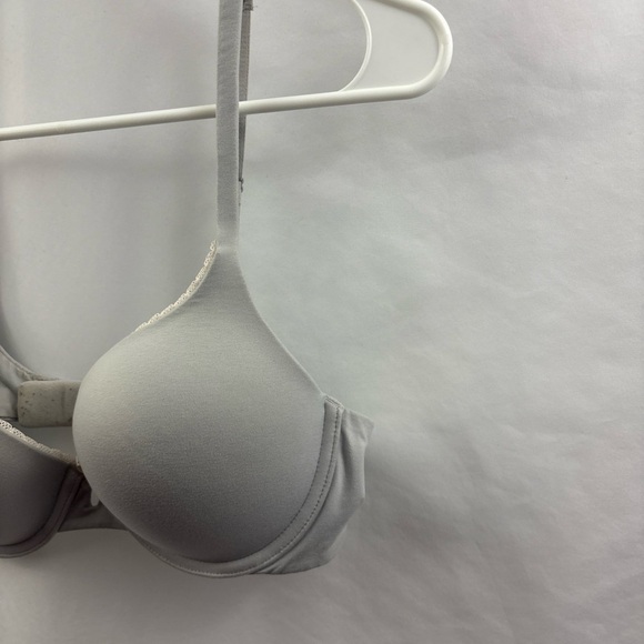 Victorias Secret Bra Body By Victoria Lined Perfect Coverage Gray Bra Size 34C - Picture 5 of 10